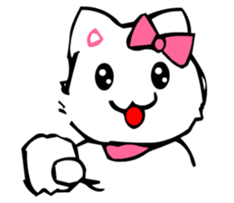TomoQ's Kawaii White Cat sticker #3833953