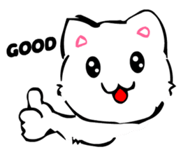 TomoQ's Kawaii White Cat sticker #3833954