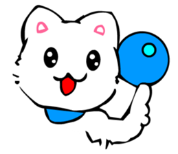 TomoQ's Kawaii White Cat sticker #3833957
