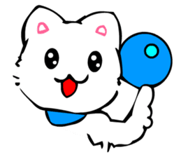 TomoQ's Kawaii White Cat sticker #3833957