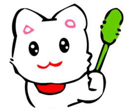 TomoQ's Kawaii White Cat sticker #3833958