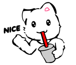 TomoQ's Kawaii White Cat sticker #3833959