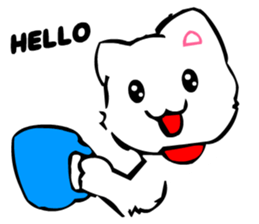 TomoQ's Kawaii White Cat sticker #3833960