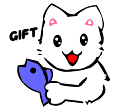 TomoQ's Kawaii White Cat sticker #3833962