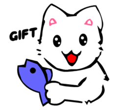 TomoQ's Kawaii White Cat sticker #3833962