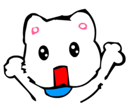 TomoQ's Kawaii White Cat sticker #3833963
