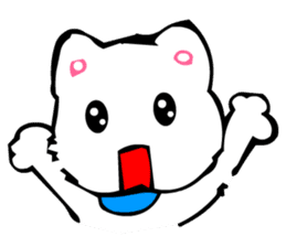 TomoQ's Kawaii White Cat sticker #3833963