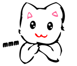 TomoQ's Kawaii White Cat sticker #3833964