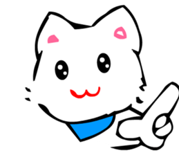 TomoQ's Kawaii White Cat sticker #3833965