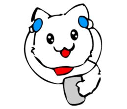 TomoQ's Kawaii White Cat sticker #3833966
