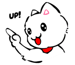 TomoQ's Kawaii White Cat sticker #3833968