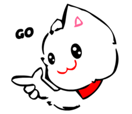 TomoQ's Kawaii White Cat sticker #3833969