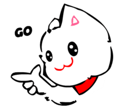 TomoQ's Kawaii White Cat sticker #3833969