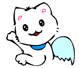 TomoQ's Kawaii White Cat sticker #3833970