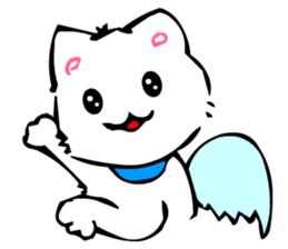 TomoQ's Kawaii White Cat sticker #3833970
