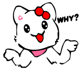 TomoQ's Kawaii White Cat sticker #3833972
