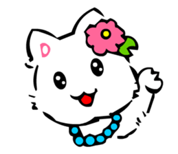 TomoQ's Kawaii White Cat sticker #3833975