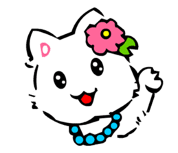 TomoQ's Kawaii White Cat sticker #3833975
