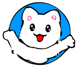 TomoQ's Kawaii White Cat sticker #3833978