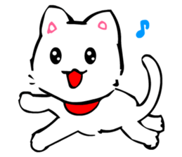 TomoQ's Kawaii White Cat sticker #3833981