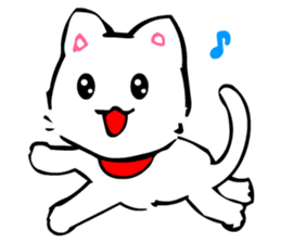 TomoQ's Kawaii White Cat sticker #3833981