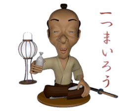 3D Samurai-san sticker #3834005