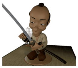 3D Samurai-san sticker #3834013