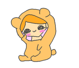 Animals imitate the children sticker #3835195