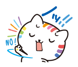 Happy rainbow cat sticker #3835262