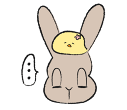 Rabbit superior and PIYOMI sticker #3836671