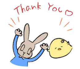 Rabbit superior and PIYOMI sticker #3836681
