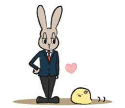 Rabbit superior and PIYOMI sticker #3836701