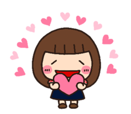 girl heart sticker #3837127