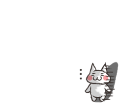 Exasperating, cute cat sticker #3837543