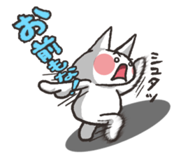 Exasperating, cute cat sticker #3837582