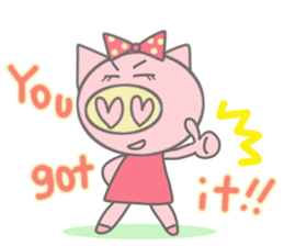 Bu-ko of the pig [English version] sticker #3838076