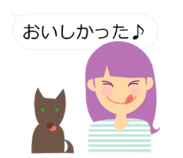Daily with girls and dog sticker #3838761