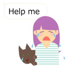 Daily with girls and dog sticker #3838773