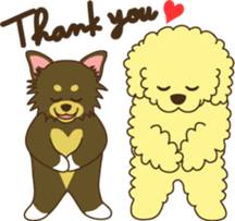 Poodle & Chihuahua2 sticker #3840384