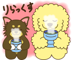 Poodle & Chihuahua2 sticker #3840385