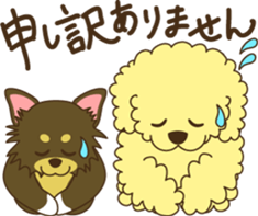 Poodle & Chihuahua2 sticker #3840386