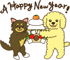 Poodle & Chihuahua2 sticker #3840388