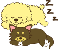 Poodle & Chihuahua2 sticker #3840390