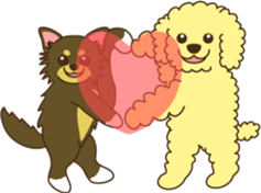 Poodle & Chihuahua2 sticker #3840407