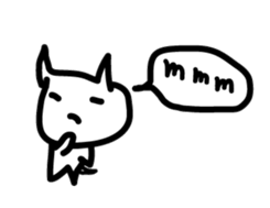 pretty white cat and pink rabbit sticker #3840675