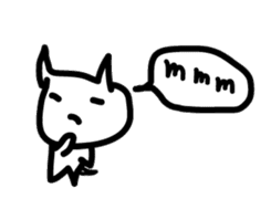 pretty white cat and pink rabbit sticker #3840675