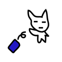 pretty white cat and pink rabbit sticker #3840678