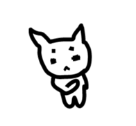 pretty white cat and pink rabbit sticker #3840692