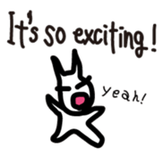 pretty white cat and pink rabbit sticker #3840693