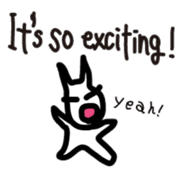 pretty white cat and pink rabbit sticker #3840693